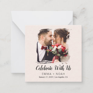 Carte De Correspondance Budget Photo Crème Mariage