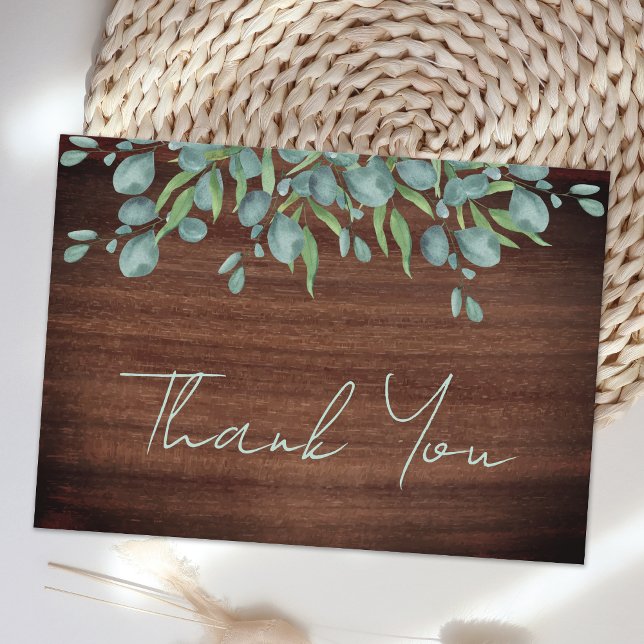 Carte De Correspondance Budget Rustique Merci Mariage de verdure (Créateur téléchargé)