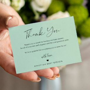 Carte De Correspondance Budget simple baby shower de script merci