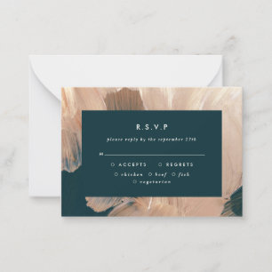 Carte De Correspondance budget Terracotta mariage peintre Réponse R.S.V.P