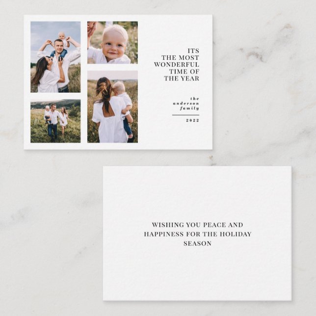 Carte De Correspondance budget Très beau temps noël multi photo (Devant / Derrière)