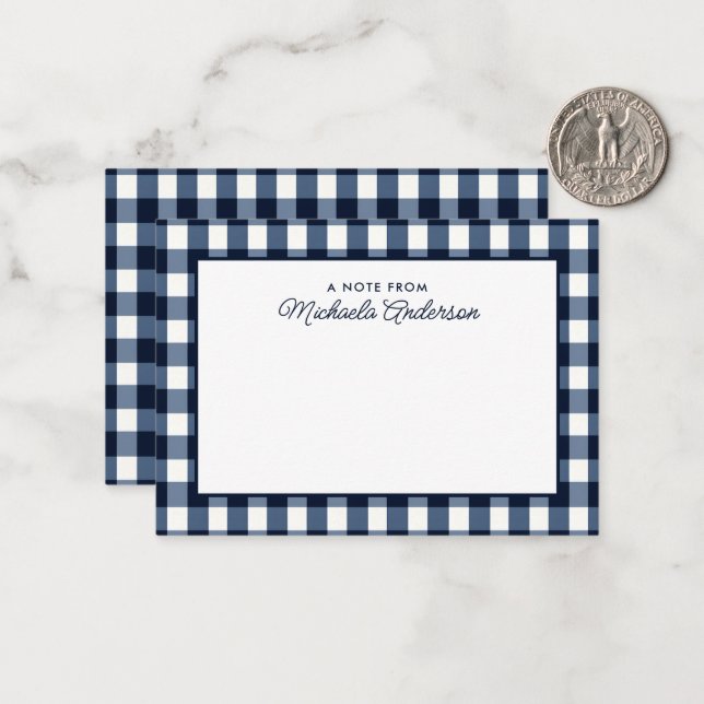 Carte De Correspondance Buffalo moderne Plaid Nom personnalisé Personnel (Devant/Arrière en situation)