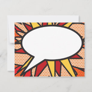 Carte De Correspondance Bulle de dialogue amusante moderne