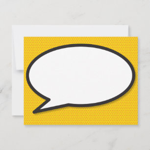 Carte De Correspondance Bulle de texte de bande dessinée amusante