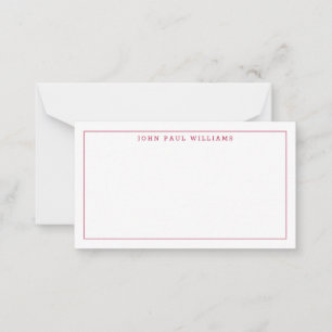 Carte De Correspondance Burgundy Classique Professionnel Formelle Légère F
