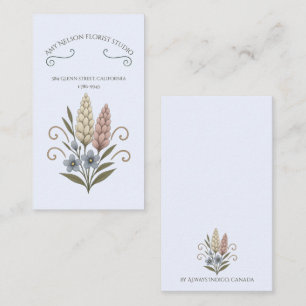 Carte De Correspondance Business cards, floral and sophisticated.