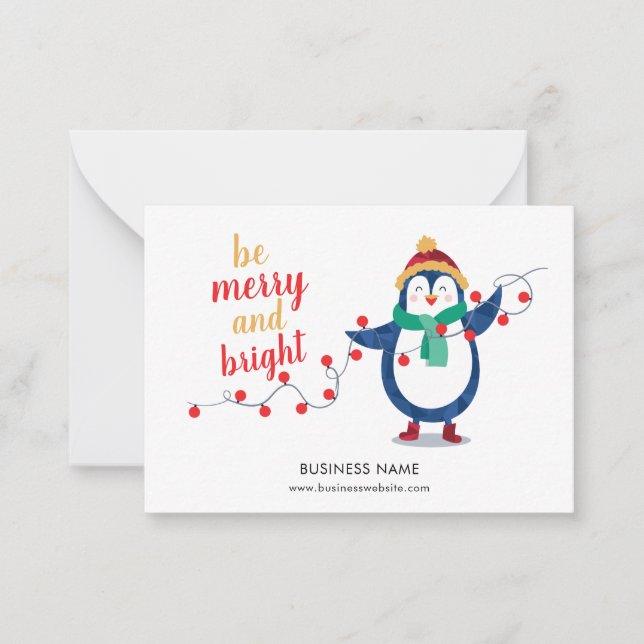 Carte De Correspondance Business Logo Employee Christmas Holiday (Devant)