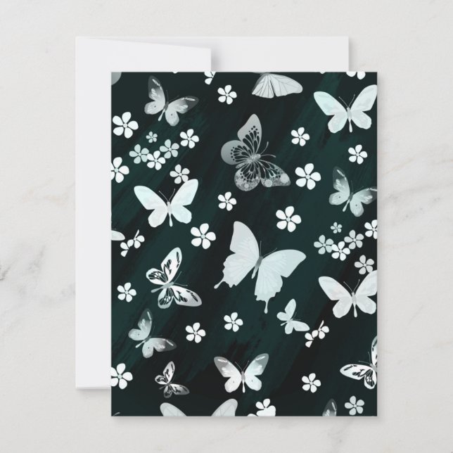 Carte De Correspondance Butterfly Pattern 14 (Devant)