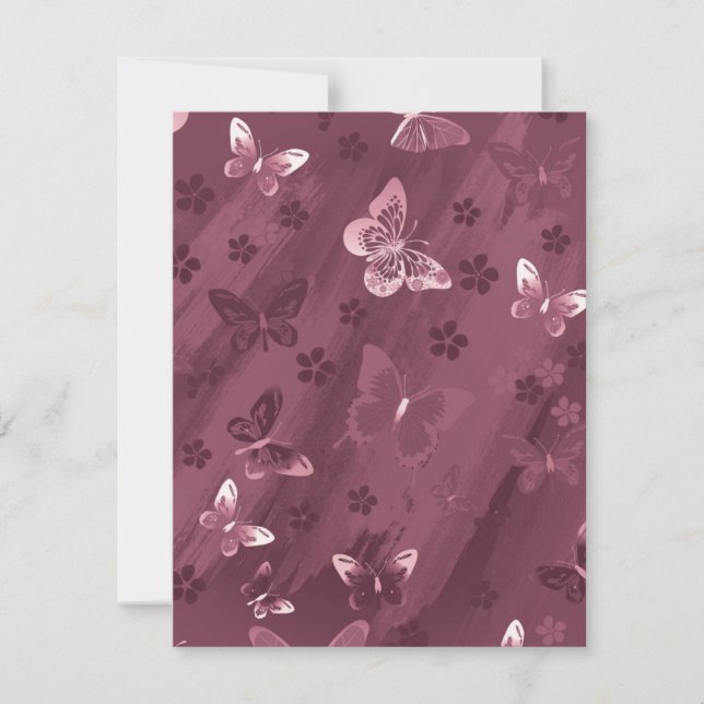 Carte De Correspondance Butterfly Pattern 16 (Devant)