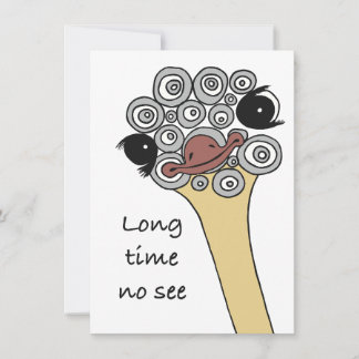 Carte De Correspondance Ça fait longtemps – un salut amical, façon doodle