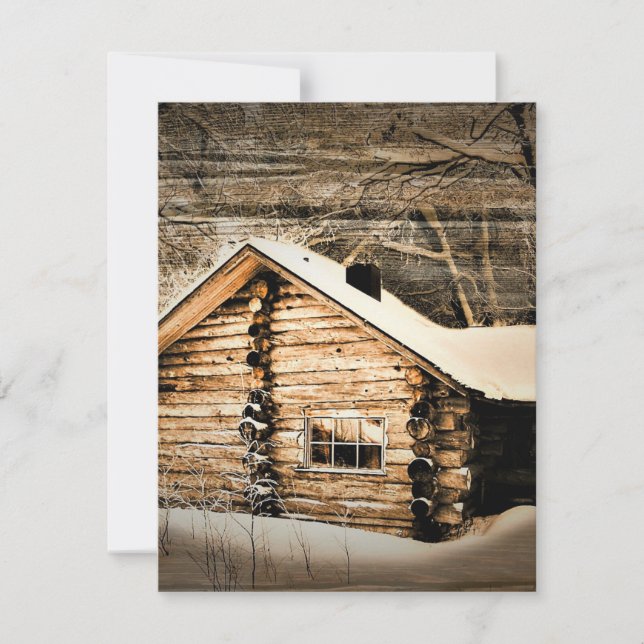Carte De Correspondance Cabine Rustique En Bois Dans La Nature (Devant)