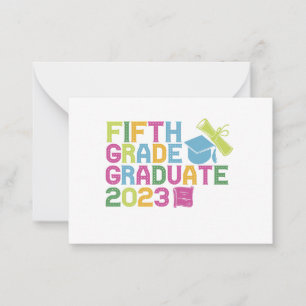 Carte De Correspondance Cadeau de fin d'études de 5e année 2023 Cadeau de