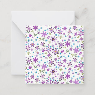 Carte De Correspondance Cadeau de Noël Fleur Ditsy Mignon