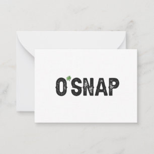 Carte De Correspondance Cadeau drôle de la Saint-Patrick irlandais O'Snap