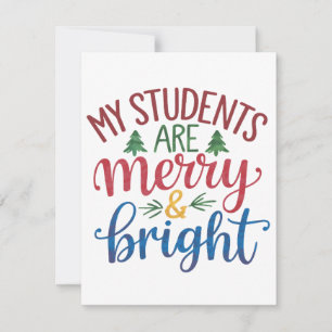 Carte De Correspondance Cadeau pour l'enseignant   Mes élèves sont joyeux 