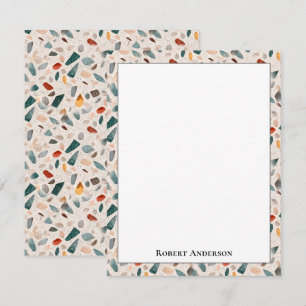 Carte De Correspondance Cadre en Terrazzo à motifs de puces de verre color