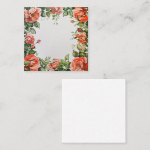 Carte De Correspondance Cadre Rose classique en fleur