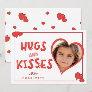 Carte De Correspondance Câlins et bisous Saint-Valentin Photo personnalisé
