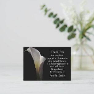 Carte De Correspondance Calla White Merci