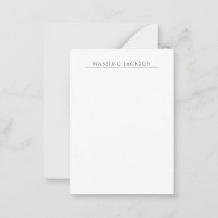 Carte De Correspondance Calligraphie chic simple noir et blanc de son prop
