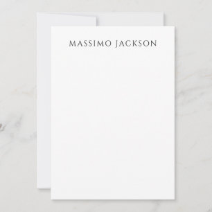 Carte De Correspondance Calligraphie chic simple noir et blanc de son prop