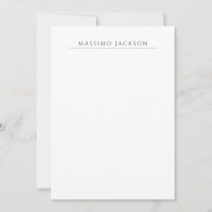 Carte De Correspondance Calligraphie chic simple noir et blanc de son prop
