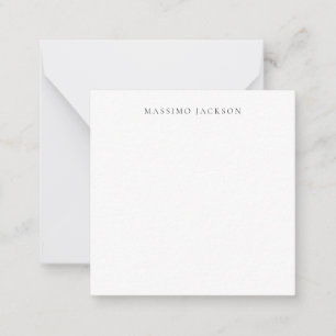 Carte De Correspondance Calligraphie chic simple noir et blanc de son prop
