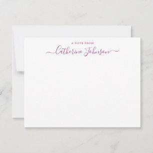 Carte De Correspondance Calligraphie De Script Moderne Une Note De Plum Pu