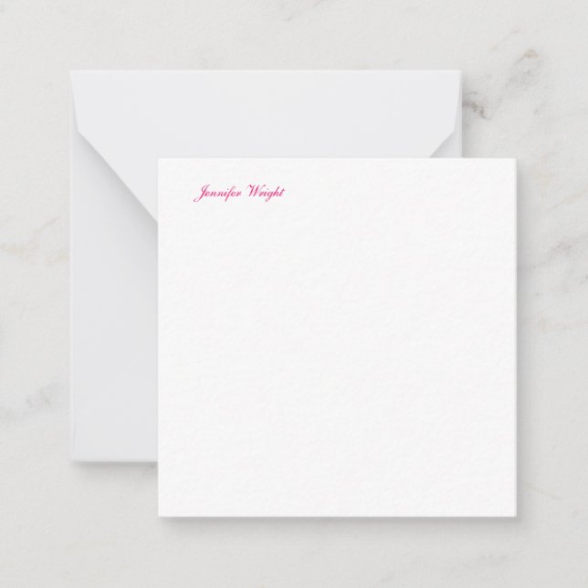 Carte De Correspondance Calligraphie minimaliste professionnelle (Devant)