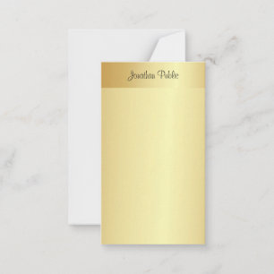 Carte De Correspondance Calligraphie Nom du script Elegant Gold Look Modèl