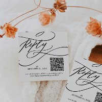 Calligraphie romantique prospère Code QR Mariage R