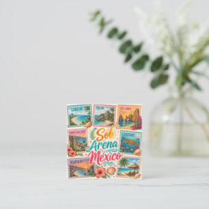 Carte De Correspondance Cancun Soleil Sable Mexique Plages Tropicales Beau