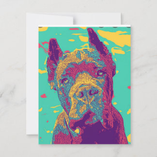 Carte De Correspondance Cane Corso italien mastiff