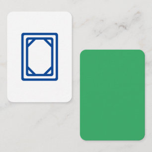 Carte De Correspondance Carreaux de Mahjong Dragon blanc avec Jade Green B