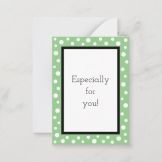 Carte De Correspondance Cartes-cadeaux pour petits points_Printemps vert