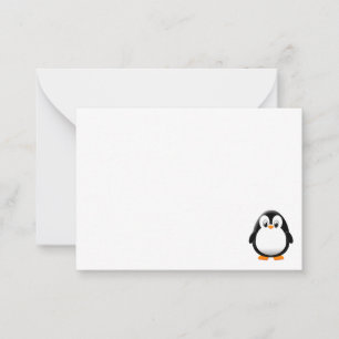 Carte De Correspondance Carton en pingouin mignon personnalisé