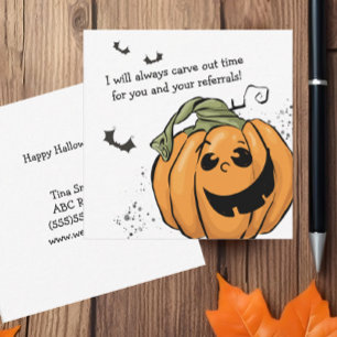 Carte De Correspondance Carve out Time for Your Referals Halloween