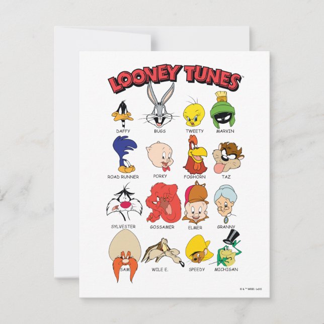 Carte De Correspondance Casques LOONEY TUNES™ (Devant)
