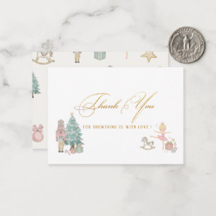 Carte De Correspondance Casse-noisette élégant aquarelle ballet merci ba