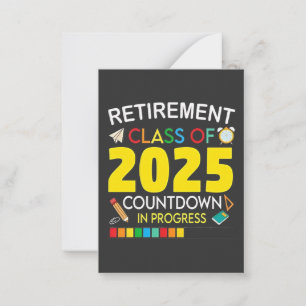 Carte De Correspondance Catégorie de retraite du compte à rebours 2025 en