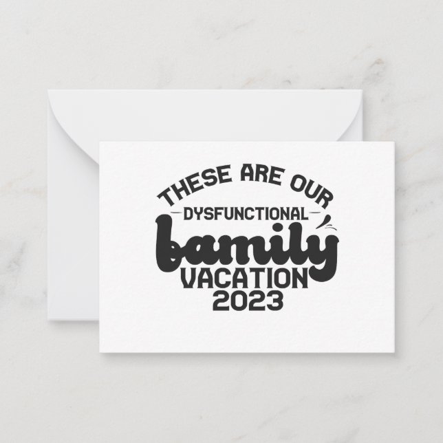 Carte De Correspondance Ce Sont Nos Vacances Familiales Dysfonctionnelles  (Devant)