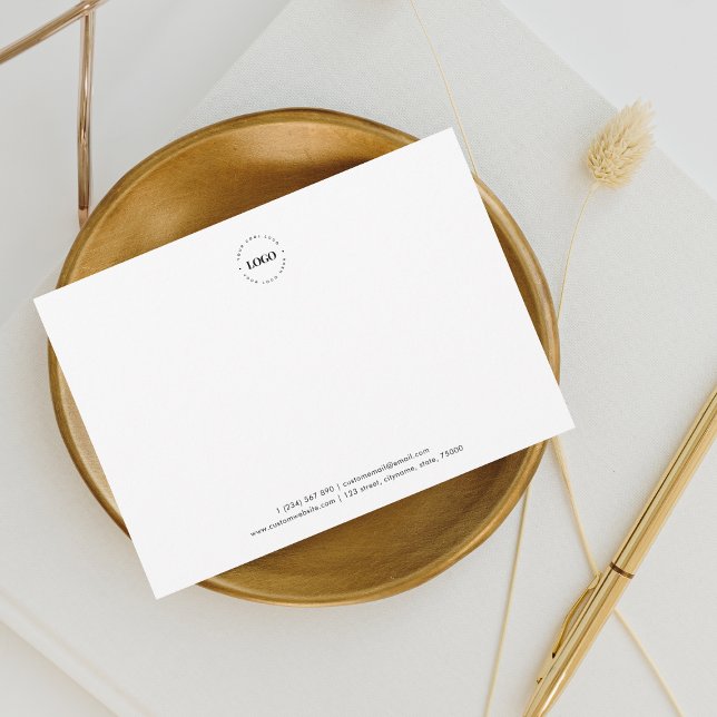 Carte De Correspondance Cercle Round Business Logo Entreprise Personnalisé (Créateur téléchargé)
