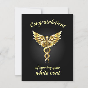 Carte De Correspondance Cérémonie du manteau blanc Gold Médicale