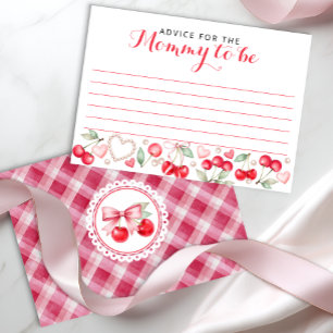 Carte De Correspondance Cerise sur les cartes-conseils Baby showers