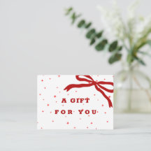 Certificat-cadeau de Noël Red Bow Business