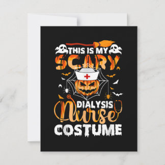 Carte De Correspondance C'est mon costume d'Halloween d'infirmière scolair