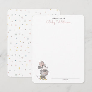 Carte De Correspondance C'est une fille ! Baby shower d'aquarelle Minnie M