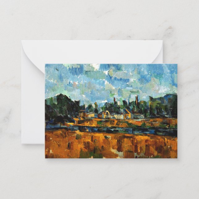 Carte De Correspondance Cezanne - Riverbanks, paysage (Devant)