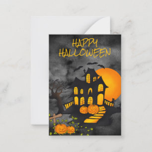 Carte De Correspondance Chambre Hantée déplaisante Halloween Salle de clas