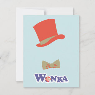 Carte De Correspondance Chapeau haut de forme et noeud papillon Wonka